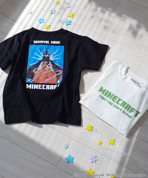 RUGGEDWORKS(ラゲッドワークス)の「《マインクラフト》やわらかストレッチ キッズ バックプリント 半袖 Tシャツ(Tシャツ/カットソー・キッズ・ブラック/オフホワイト・130/120/140)」の10枚目の写真