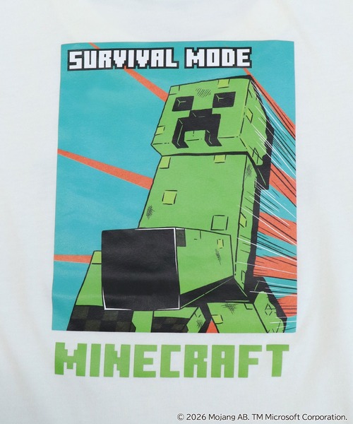 RUGGEDWORKS(ラゲッドワークス)の「《マインクラフト》やわらかストレッチ キッズ バックプリント 半袖 Tシャツ(Tシャツ/カットソー・キッズ・ブラック/オフホワイト・130/120/140)」の15枚目の写真