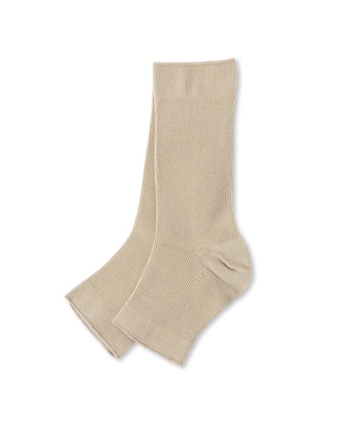 SALON adam et rope'（サロン アダム エ ロペ）の「コットンオープントゥソックス（ソックス/靴下・レディース・チャコールグレー/ブラウン/ベージュ・FREE）」の9枚目の写真