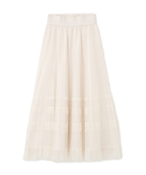 JILL by JILL STUART(ジルバイジルスチュアート)の「ヘムレースプリーツチュールスカート(スカート・レディース・ホワイト/ブルー/グレー・FREE)」の13枚目の写真