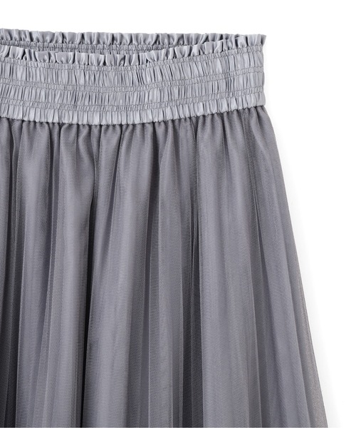 JILL by JILL STUART(ジルバイジルスチュアート)の「ヘムレースプリーツチュールスカート(スカート・レディース・ホワイト/ブルー/グレー・FREE)」の8枚目の写真