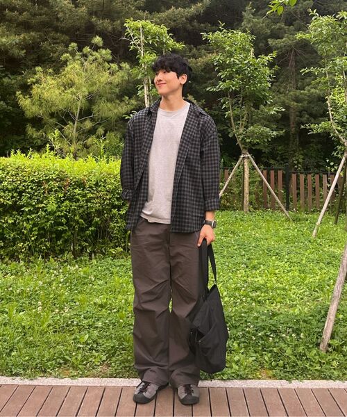 BASEMOMENT(ベースモーメント)の「CN ワイドパラシュートパンツチャコール(その他パンツ・メンズ・その他・X-LARGE/LARGE/MEDIUM)」の2枚目の写真