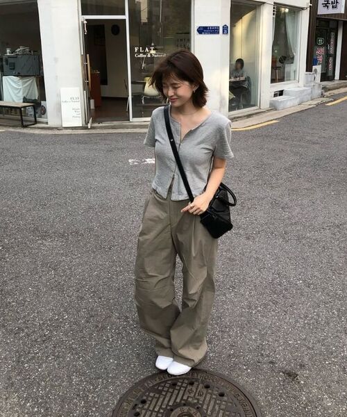BASEMOMENT(ベースモーメント)の「CN ワイドパラシュートパンツチャコール(その他パンツ・メンズ・その他・X-LARGE/LARGE/MEDIUM)」の15枚目の写真