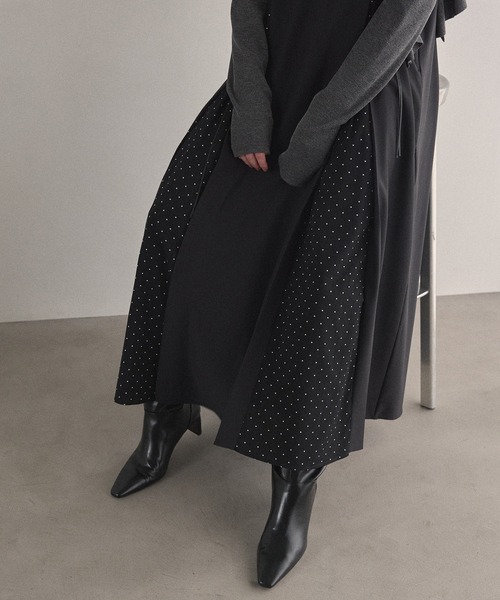 MIELI INVARIANT（ミエリインヴァリアント）の「Pin Dot Line Dress（ワンピース・レディース・ブラック系その他2/ブラック系その他・FREE）」の12枚目の写真