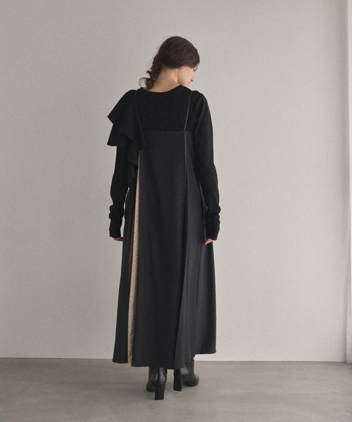 MIELI INVARIANT（ミエリインヴァリアント）の「Pin Dot Line Dress（ワンピース・レディース・ブラック系その他2/ブラック系その他・FREE）」の15枚目の写真