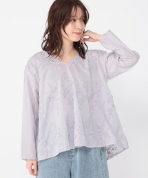 studio CLIP | 3DレースVネックブラウス(シャツ/ブラウス)
