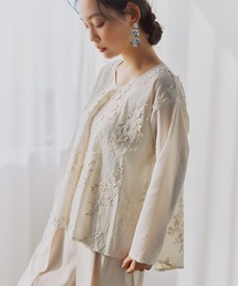 studio CLIP | 3DレースVネックブラウス(シャツ/ブラウス)