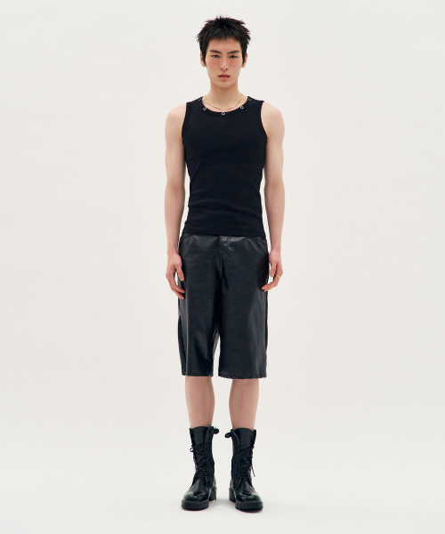 PROCESS(プロセス)の「Leather Bermuda Shorts - Black(その他パンツ・メンズ・ブラック・MEDIUM/SMALL)」の3枚目の写真