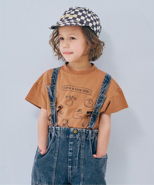 p.premier（ピードットプルミエ）の「モチーフ刺繍Tシャツ（Tシャツ/カットソー・キッズ・オフホワイト/アイボリー/キャメル/レッド・80/90/100/110/120/130/140）」の3枚目の写真