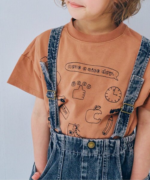 p.premier（ピードットプルミエ）の「モチーフ刺繍Tシャツ（Tシャツ/カットソー・キッズ・オフホワイト/アイボリー/キャメル/レッド・80/90/100/110/120/130/140）」の18枚目の写真