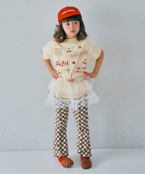 p.premier（ピードットプルミエ）の「モチーフ刺繍Tシャツ（Tシャツ/カットソー・キッズ・オフホワイト/アイボリー/キャメル/レッド・80/90/100/110/120/130/140）」の19枚目の写真