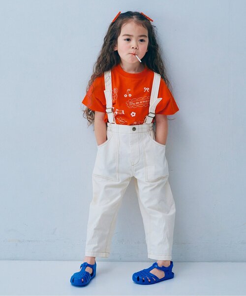 p.premier(ピードットプルミエ)の「モチーフ刺繍 半袖Tシャツ(Tシャツ/カットソー・キッズ・オフホワイト/アイボリー/キャメル/レッド・80/90/100/110/120/130/140)」の11枚目の写真