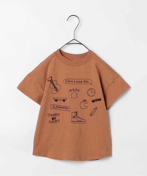 p.premier(ピードットプルミエ)の「モチーフ刺繍 半袖Tシャツ(Tシャツ/カットソー・キッズ・オフホワイト/アイボリー/キャメル/レッド・80/90/100/110/120/130/140)」の16枚目の写真