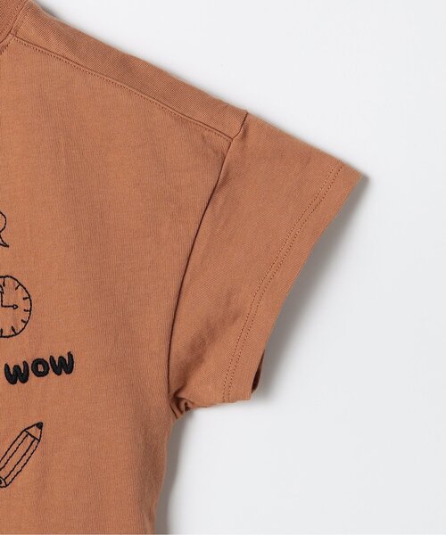 p.premier(ピードットプルミエ)の「モチーフ刺繍 半袖Tシャツ(Tシャツ/カットソー・キッズ・オフホワイト/アイボリー/キャメル/レッド・80/90/100/110/120/130/140)」の19枚目の写真