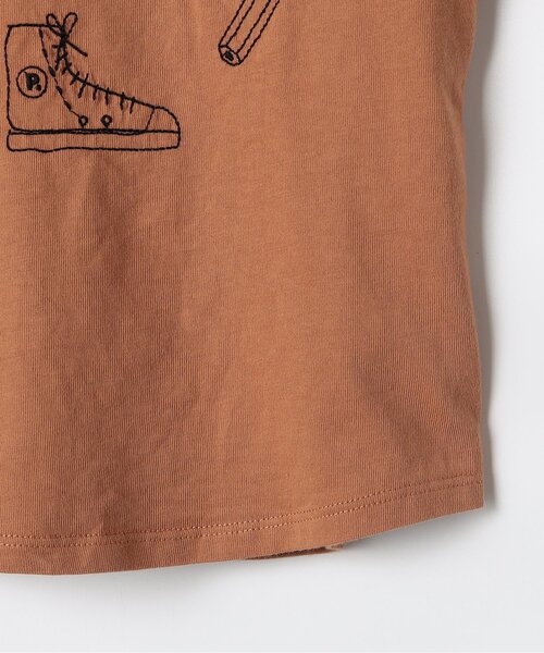 p.premier(ピードットプルミエ)の「モチーフ刺繍 半袖Tシャツ(Tシャツ/カットソー・キッズ・オフホワイト/アイボリー/キャメル/レッド・80/90/100/110/120/130/140)」の20枚目の写真