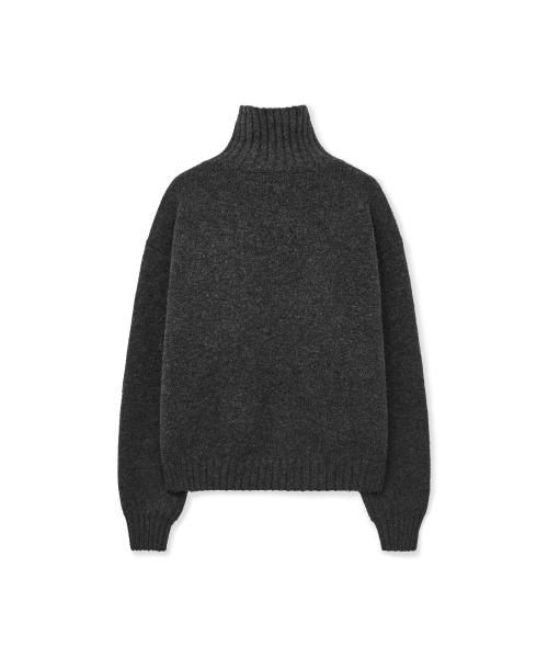 PORTERNA（ポルテナ）の「BUTTON HALF PULL-OVER SWEATER-CHARCOAL（ニット/セーター・レディース・その他・OS）」の12枚目の写真