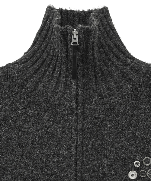 PORTERNA（ポルテナ）の「BUTTON HALF PULL-OVER SWEATER-CHARCOAL（ニット/セーター・レディース・その他・OS）」の13枚目の写真