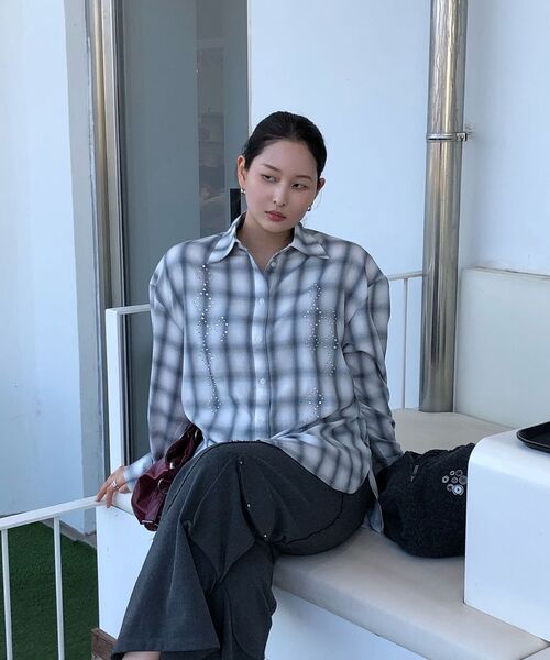 PORTERNA（ポルテナ）の「BUTTON HALF PULL-OVER SWEATER-CHARCOAL（ニット/セーター・レディース・その他・OS）」の17枚目の写真