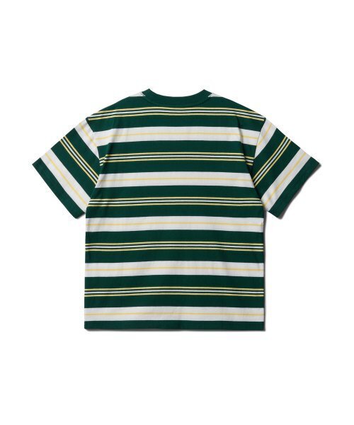 MUSINSA STANDARD KIDS（ムシンサスタンダードキッズ）の「マルチストライプクルーネックTシャツ1[グリーン]（Tシャツ/カットソー・レディース・その他・100/110/120/130/140/150/160）」の3枚目の写真