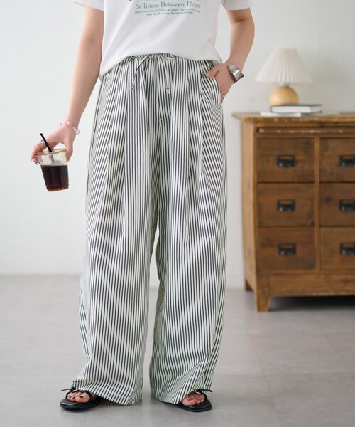 DISCOAT(ディスコート)の「【Enlude】アソートパターンイージーパンツ(その他パンツ・レディース・アイボリー/チャコールグレー・FREE)」の1枚目の写真