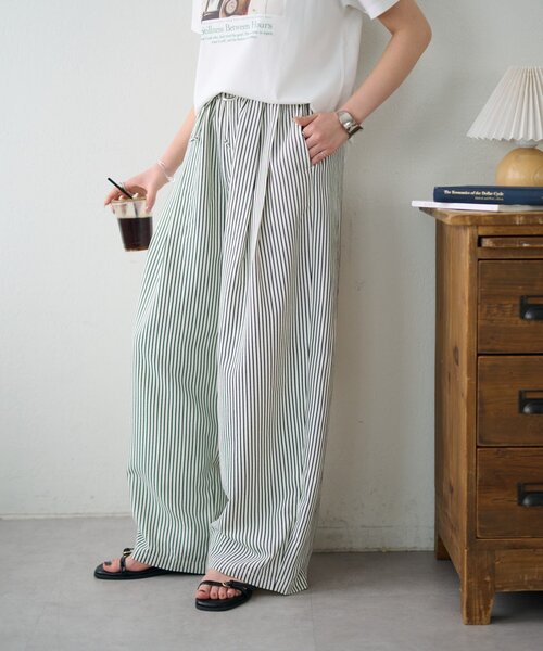 DISCOAT（ディスコート）の「【Enlude】アソートパターンイージーパンツ（その他パンツ・レディース・アイボリー/チャコールグレー・FREE）」の3枚目の写真