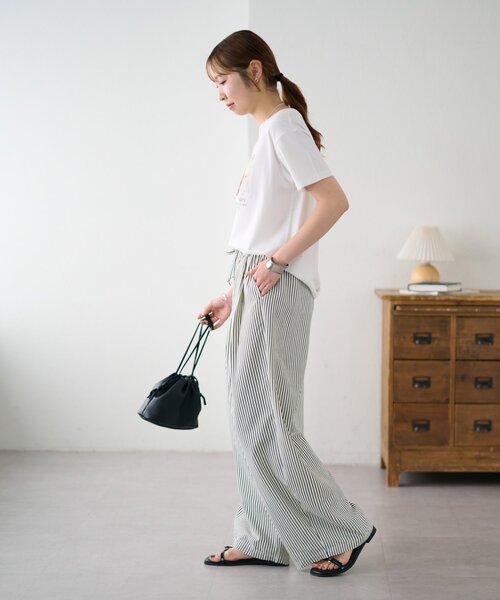 DISCOAT（ディスコート）の「【Enlude】アソートパターンイージーパンツ（その他パンツ・レディース・アイボリー/チャコールグレー・FREE）」の8枚目の写真