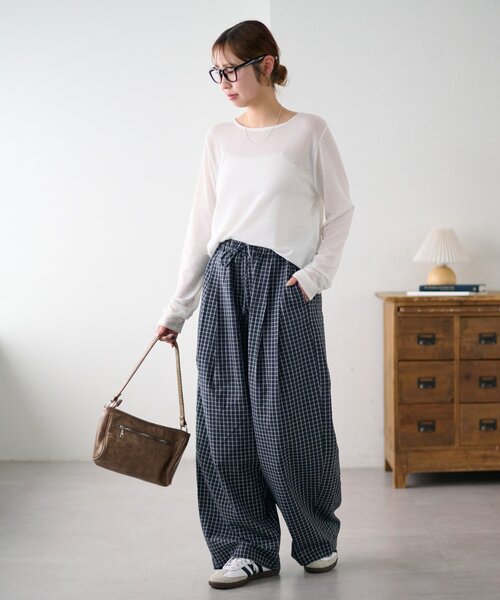 DISCOAT(ディスコート)の「【Enlude】アソートパターンイージーパンツ(その他パンツ・レディース・アイボリー/チャコールグレー・FREE)」の18枚目の写真