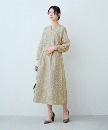 IEDIT（イディット）の「ＩＥＤＩＴ　ふわり軽やかな着心地　おめかし気分のジャカードワンピース（ワンピース）」