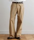 LURAKU（ルラク）の「【LURAKU】One tuck semi flare chino slacks / 1タックセミフレアチノスラックス（チノパンツ・L）」