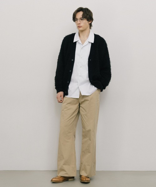 LURAKU（ルラク）の「【LURAKU】One tuck semi flare chino slacks / 1タックセミフレアチノスラックス（チノパンツ・メンズ・ブラック/ベージュ・S/M/L）」の12枚目の写真