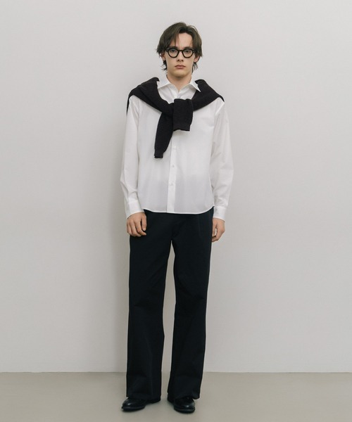 LURAKU（ルラク）の「【LURAKU】One tuck semi flare chino slacks / 1タックセミフレアチノスラックス（チノパンツ・メンズ・ブラック/ベージュ・S/M/L）」の16枚目の写真