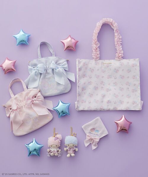 sanrio(サンリオ)の「リトルツインスターズ フリルハンドルトート(トートバッグ・レディース・ピンク・FREE)」の3枚目の写真