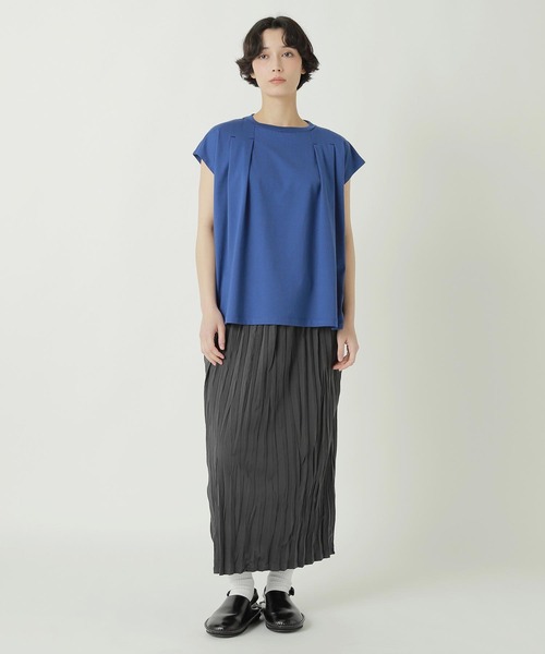 ZUCCa（ズッカ）の「TUCK JERSEY / S（Tシャツ/カットソー・レディース・ベージュ/ホワイト/ブルー/ブラック・M size）」の12枚目の写真
