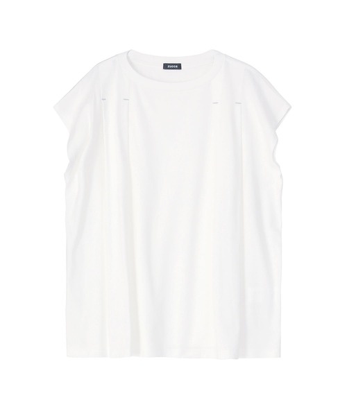 ZUCCa（ズッカ）の「TUCK JERSEY / S（Tシャツ/カットソー・レディース・ベージュ/ホワイト/ブルー/ブラック・M size）」の6枚目の写真