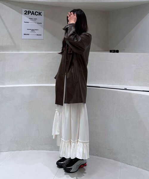 INSILENCE WOMEN(インサイレンスウーマン)の「ポウレザーコート BROWN(ライダースジャケット・レディース・その他・SMALL/MEDIUM/X-SMALL/LARGE)」の12枚目の写真