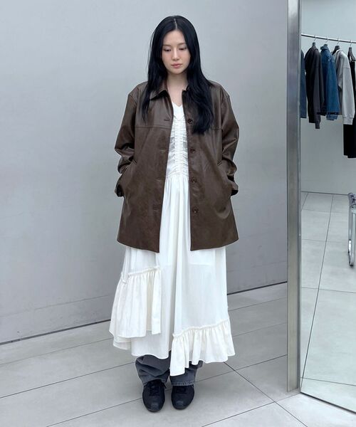 INSILENCE WOMEN(インサイレンスウーマン)の「ポウレザーコート BROWN(ライダースジャケット・レディース・その他・SMALL/MEDIUM/X-SMALL/LARGE)」の13枚目の写真
