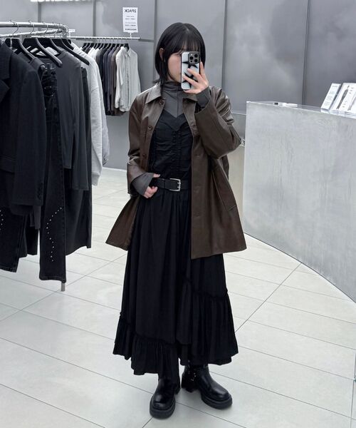 INSILENCE WOMEN(インサイレンスウーマン)の「ポウレザーコート BROWN(ライダースジャケット・レディース・その他・SMALL/MEDIUM/X-SMALL/LARGE)」の11枚目の写真