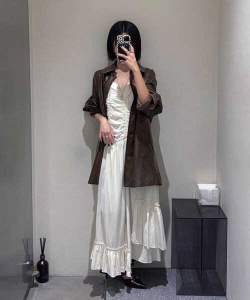 INSILENCE WOMEN(インサイレンスウーマン)の「ポウレザーコート BROWN(ライダースジャケット・レディース・その他・SMALL/MEDIUM/X-SMALL/LARGE)」の8枚目の写真