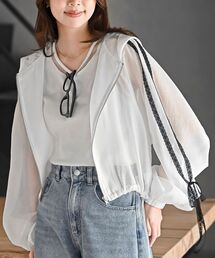 rps | レースリボントラックフードシアージャケット(ブルゾン)