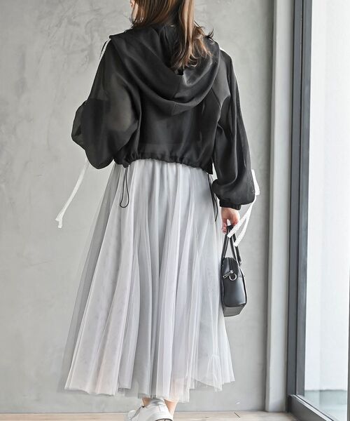 rps（アールピーエス）の「レースリボントラックフードシアージャケット（ブルゾン・レディース・オフホワイト/ブラック・フリー）」の13枚目の写真