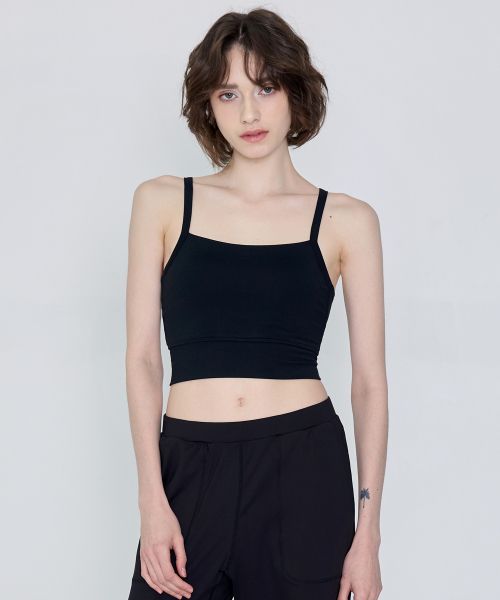 DEVIWEAR（デヴィウェア）の「女性 ヨガウェア DEVI-TS0032-ブラック ピラティス フェノミ クロップトップ（チューブトップ・レディース・その他・SMALL/MEDIUM/LARGE）」の2枚目の写真