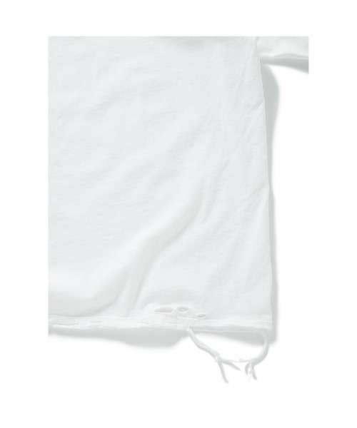 PERVERZE（パーバーズ）の「DISTRESS Regular T-Shirt（Tシャツ/カットソー・レディース・ホワイト/ブラック/カーキ/グレー・FREE）」の8枚目の写真