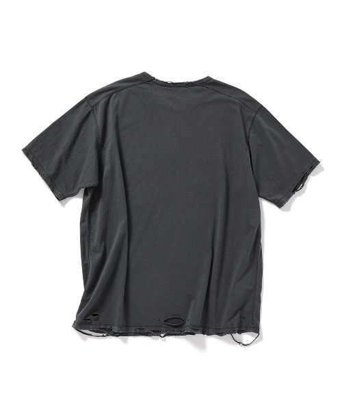 PERVERZE（パーバーズ）の「DISTRESS Regular T-Shirt（Tシャツ/カットソー・レディース・ホワイト/ブラック/カーキ/グレー・FREE）」の10枚目の写真