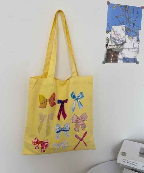Ressaca（レサーカ）の「リボンプリントトートバッグ（トートバッグ・レディース・イエロー/ピンク/ブラック・FREE）」の11枚目の写真