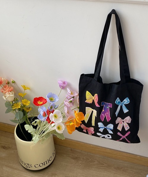 Ressaca（レサーカ）の「リボンプリントトートバッグ（トートバッグ・レディース・イエロー/ピンク/ブラック・FREE）」の17枚目の写真