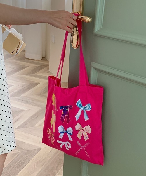 Ressaca（レサーカ）の「リボンプリントトートバッグ（トートバッグ・レディース・イエロー/ピンク/ブラック・FREE）」の19枚目の写真