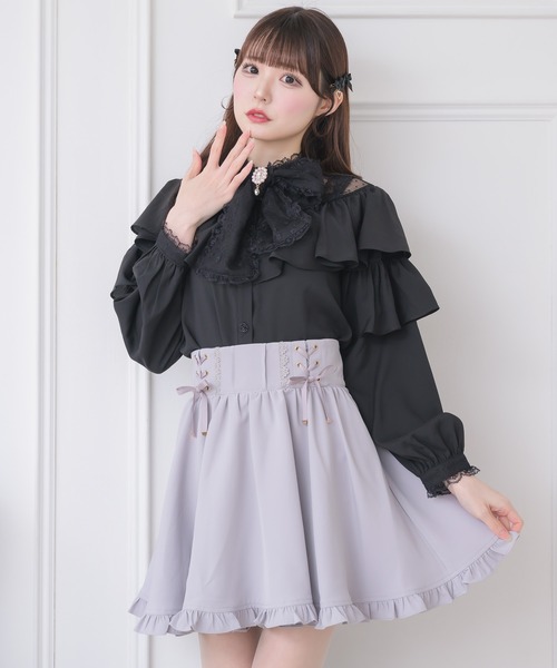 couture BY ROJITA(クチュールバイロジータ)の「レースアップスカート(スカート・レディース・ピンク系その他/ブラック/グレー・FREE)」の14枚目の写真