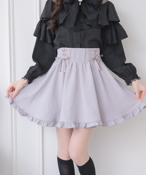 couture BY ROJITA(クチュールバイロジータ)の「レースアップスカート(スカート・レディース・ピンク系その他/ブラック/グレー・FREE)」の12枚目の写真