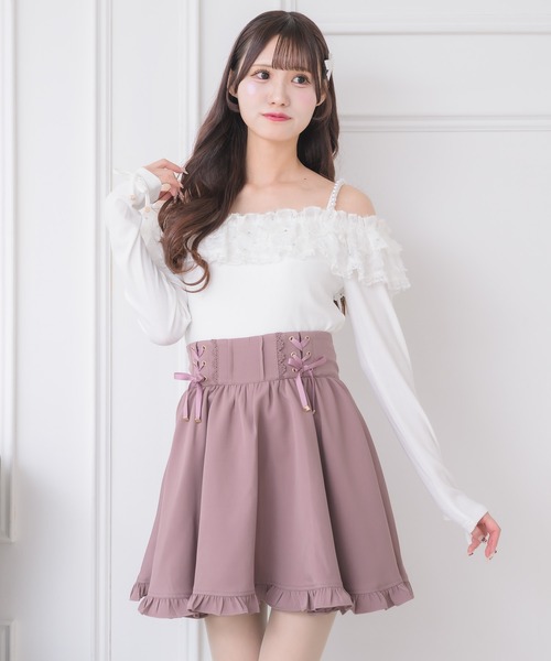 couture BY ROJITA(クチュールバイロジータ)の「レースアップスカート(スカート・レディース・ピンク系その他/ブラック/グレー・FREE)」の9枚目の写真