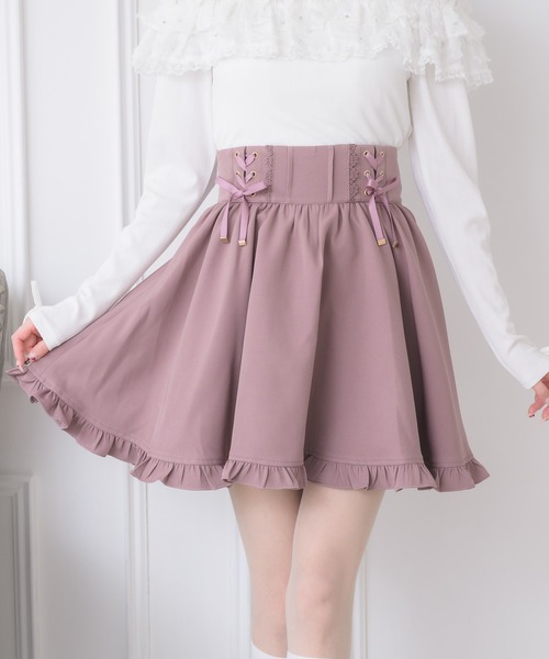 couture BY ROJITA(クチュールバイロジータ)の「レースアップスカート(スカート・レディース・ピンク系その他/ブラック/グレー・FREE)」の4枚目の写真